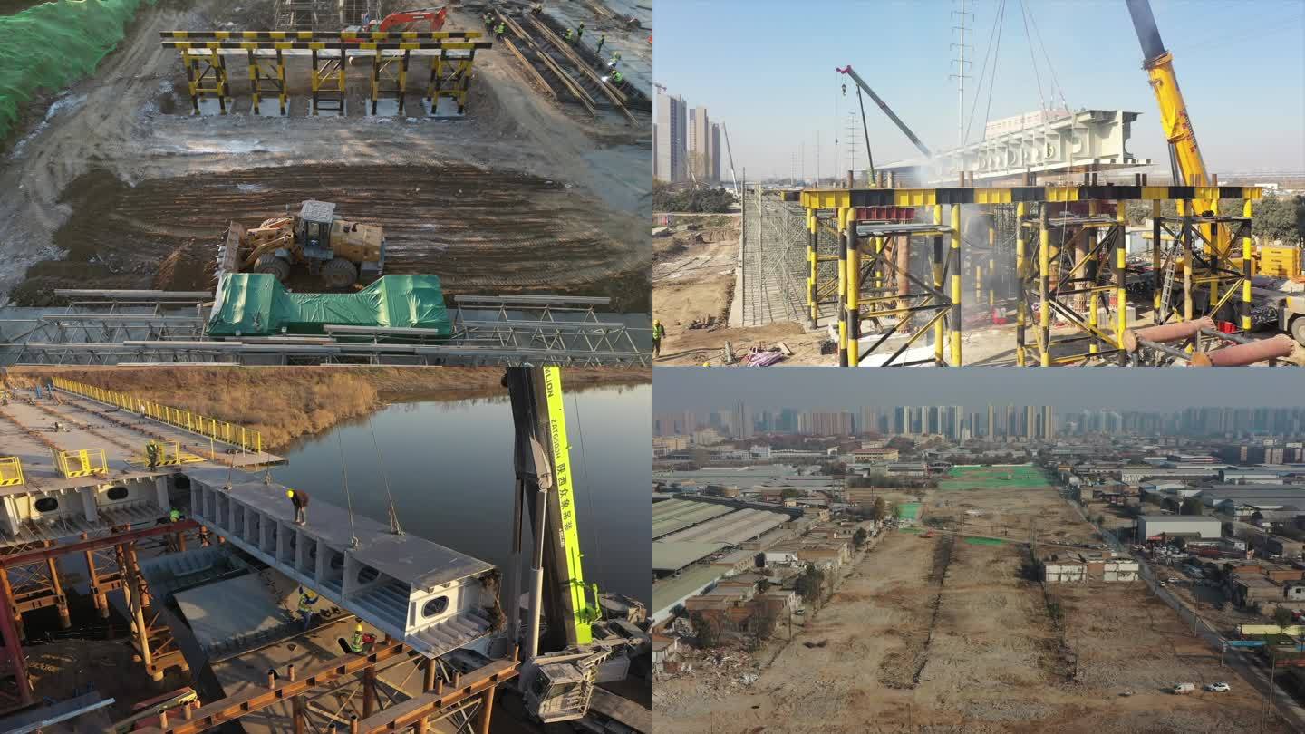 鋼箱梁吊裝工程橋梁路橋市政工程